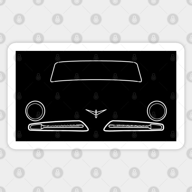 Studebaker Commander 1954 classic car white outline Sticker by soitwouldseem